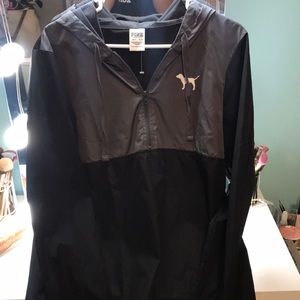 Half Zip Pink Windbreaker